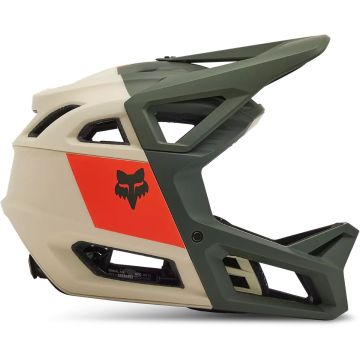 Fox Racing Proframe RS Full Face Helm Dunkel Grün Beige