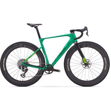 Wilier Rave SLR ID2 Sram Rival AXS 1x13, Miche Graff Alu Wheels, Pixel Green Matt