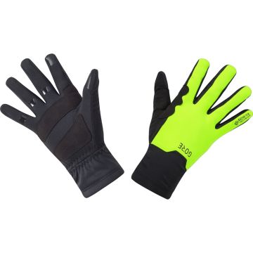 Gore M Windstopper Mid Handschuhe, Black Neon Yellow