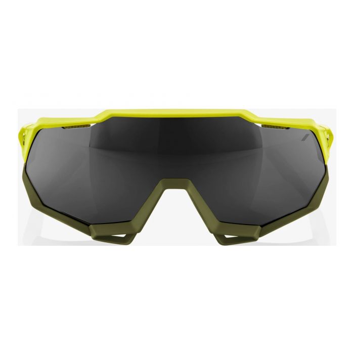100% Speedtrap Brille, Soft Tact Banana, Black Mirror Lense Bild 3