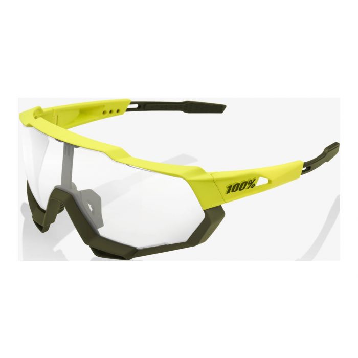 100% Speedtrap Brille, Soft Tact Banana, Black Mirror Lense Bild 4
