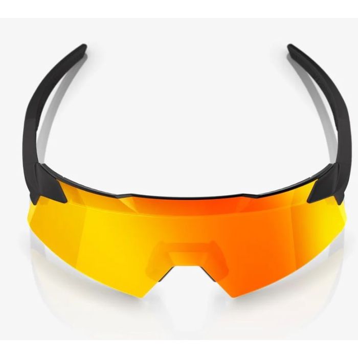 100% Aerocraft Brille, Soft Tact Black, Hiper Red Multilayer Mirror Lens Bild 2