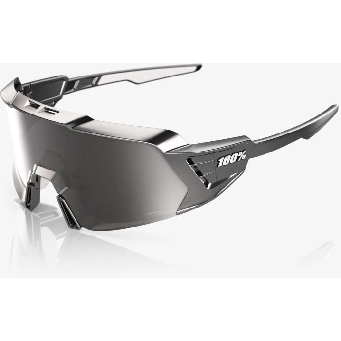 100% Korbin X Brille, Gloss Black Chrome, Hiper Silver Chrome Lens Bild 1