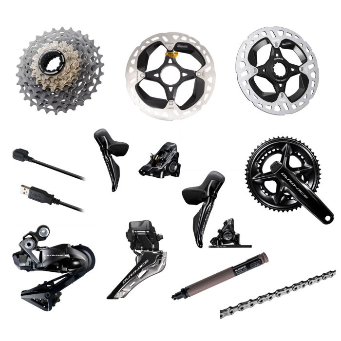 Shimano Dura Ace Di2 Gruppe R9270 mit Powermeter, inkl. Bremsen, 2x12 / 52-36 / 172,5mm / 11-30 Bild 1 Shimano Dura Ace Di2 Gruppe R9270 mit Powermeter, inkl. Bremsen, 2x12 / 52-36 / 172,5mm / 11-30 Bild 1