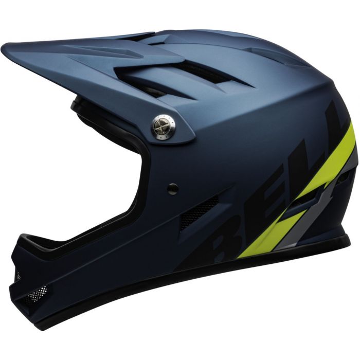 Bell Sanction Fullface Helm Matte Blue Hi Viz Bild 3