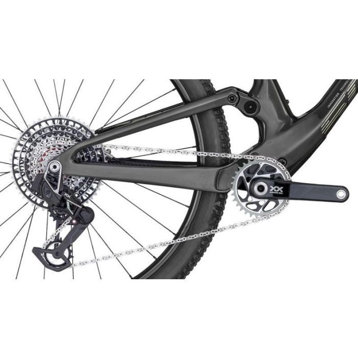 Scott Spark RC World Cup EVO TR, SRAM XX SL AXS Transmission, Raw Carbon Yellow Flakes Chrome Bild 2