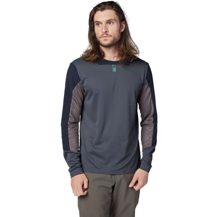 Fox Racing Defend Langarm Jersey, Graphitgrau Bild 3