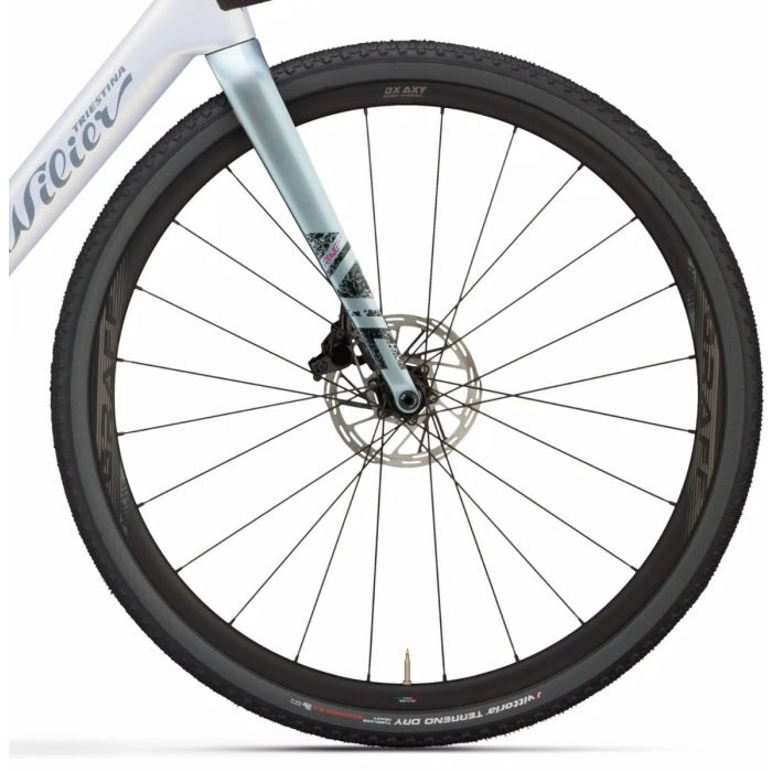 Wilier Rave SLR Sram Force AXS 1x12, Miche Graff Aero 42 Carbon Wheels, White Grey Glossy Bild 3