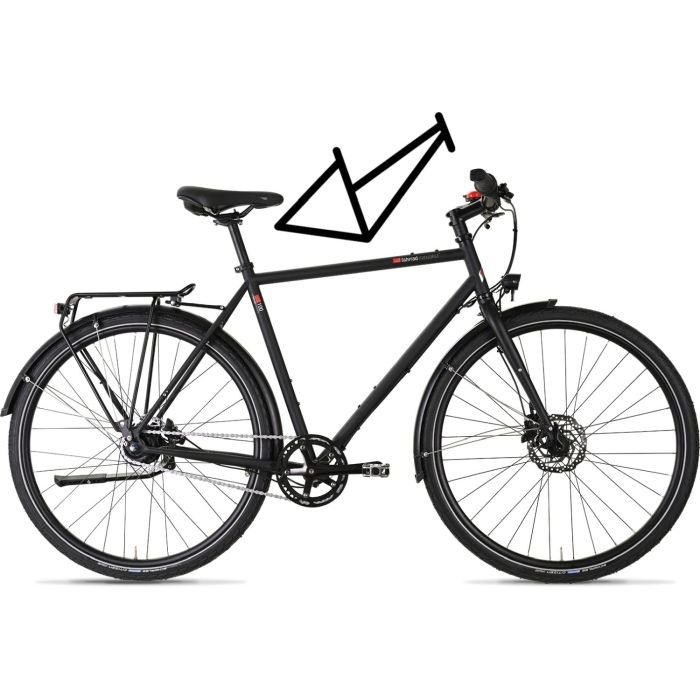 VSF fahrradmanufaktur T-100 Shimano Nexus 8 Gang, Ebony Matt, Trapez Bild 1