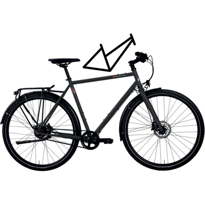VSF fahrradmanufaktur T-600 Shimano Alfine 8-Gang, Gates, Disc Ebony Matt Trapez Bild 1 VSF fahrradmanufaktur T-600 Shimano Alfine 8-Gang, Gates, Disc Ebony Matt Trapez Bild 1