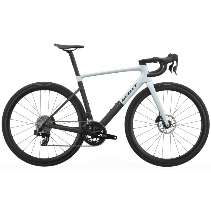 Scott Addict RC 25, Sram Rival AXS 2x12 PM, Cumulus White Carbon Black Bild 1 Scott Addict RC 25, Sram Rival AXS 2x12 PM, Cumulus White Carbon Black Bild 1